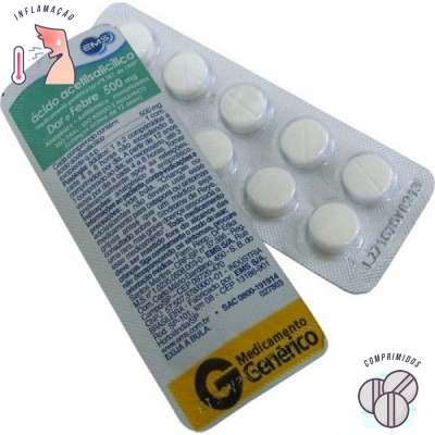 Acido Acetilsalicílico 500 mg com 10 comprimidos EMS